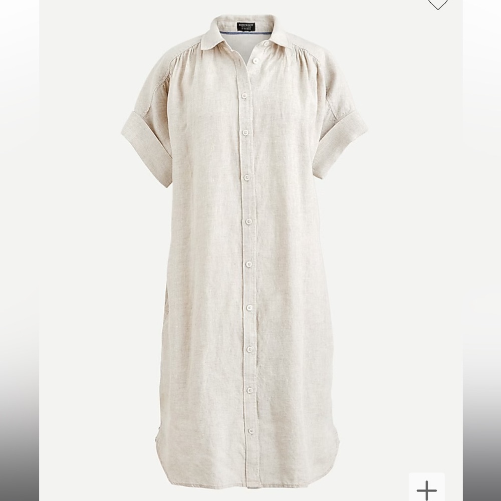 J Crew X Baird McNutt Irish Linen shirt dress